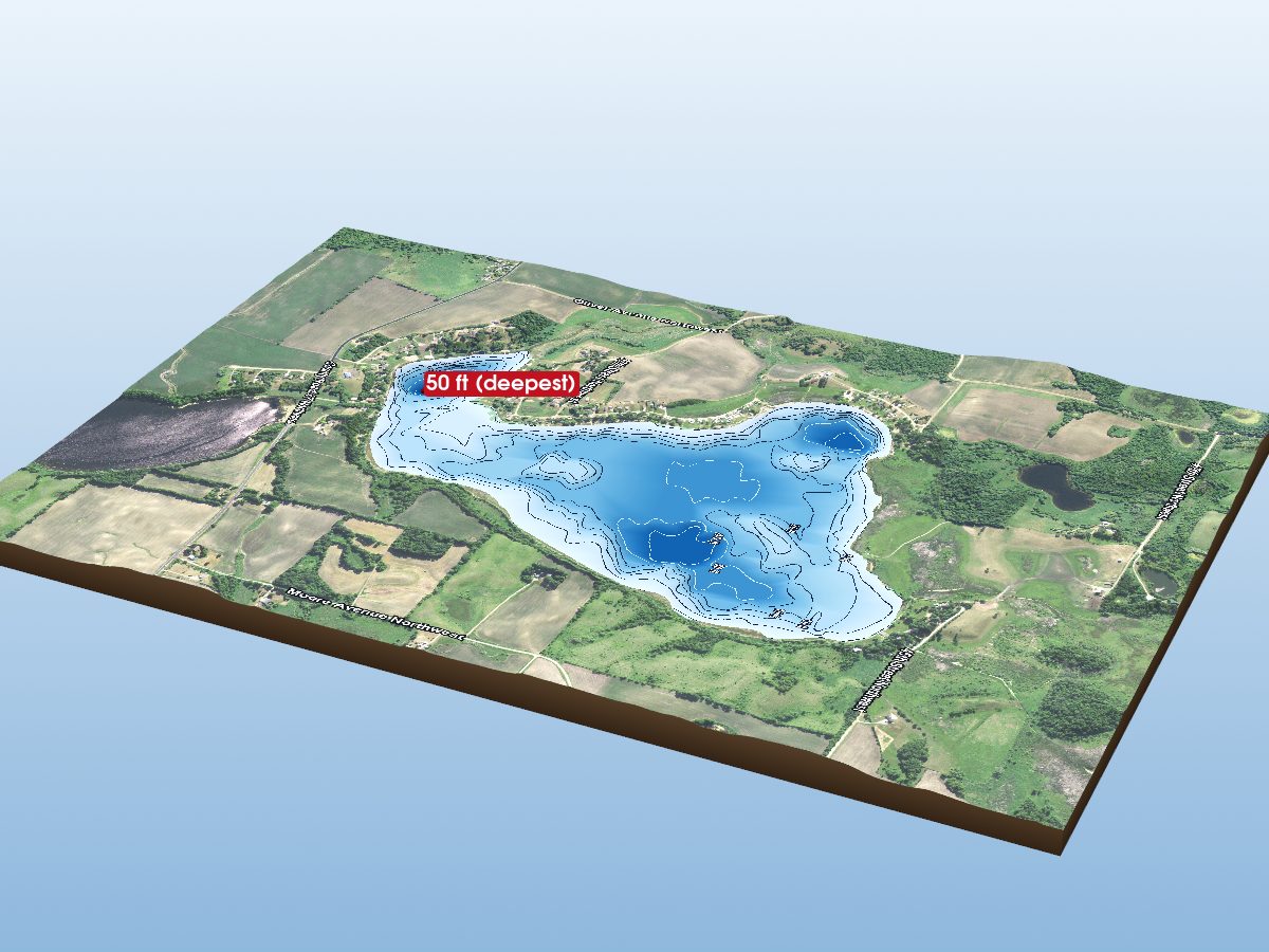 Depth map of French Lake