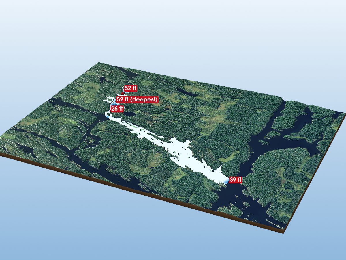 Depth map of French River
