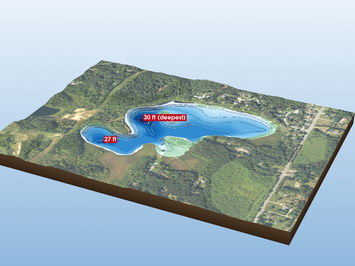 Depth map of Freska Lake