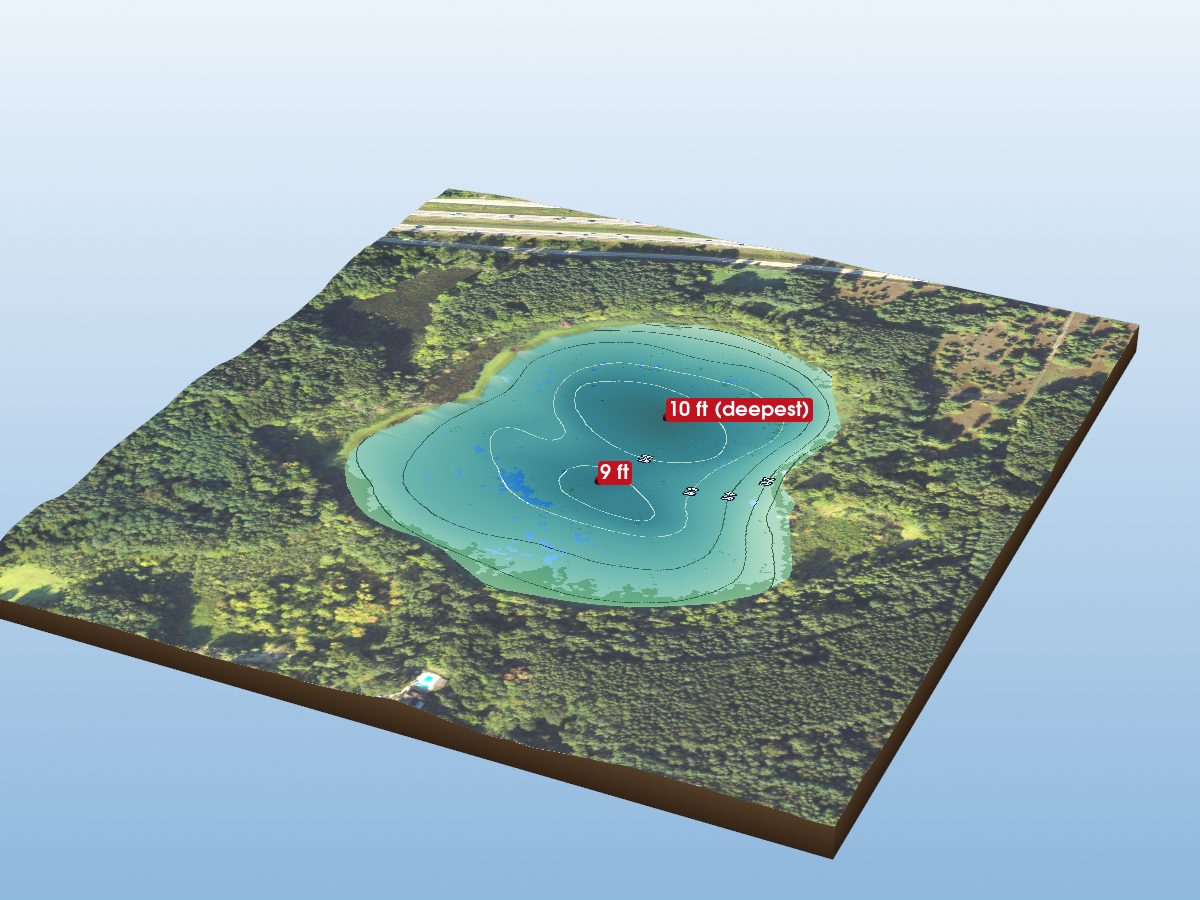 Depth map of Frog Lake