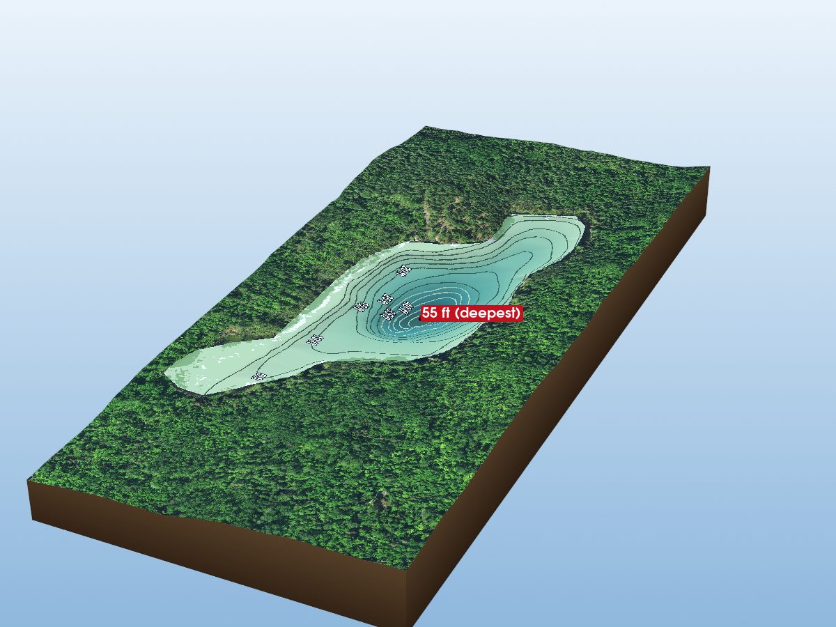 Depth map of Froggy Lake