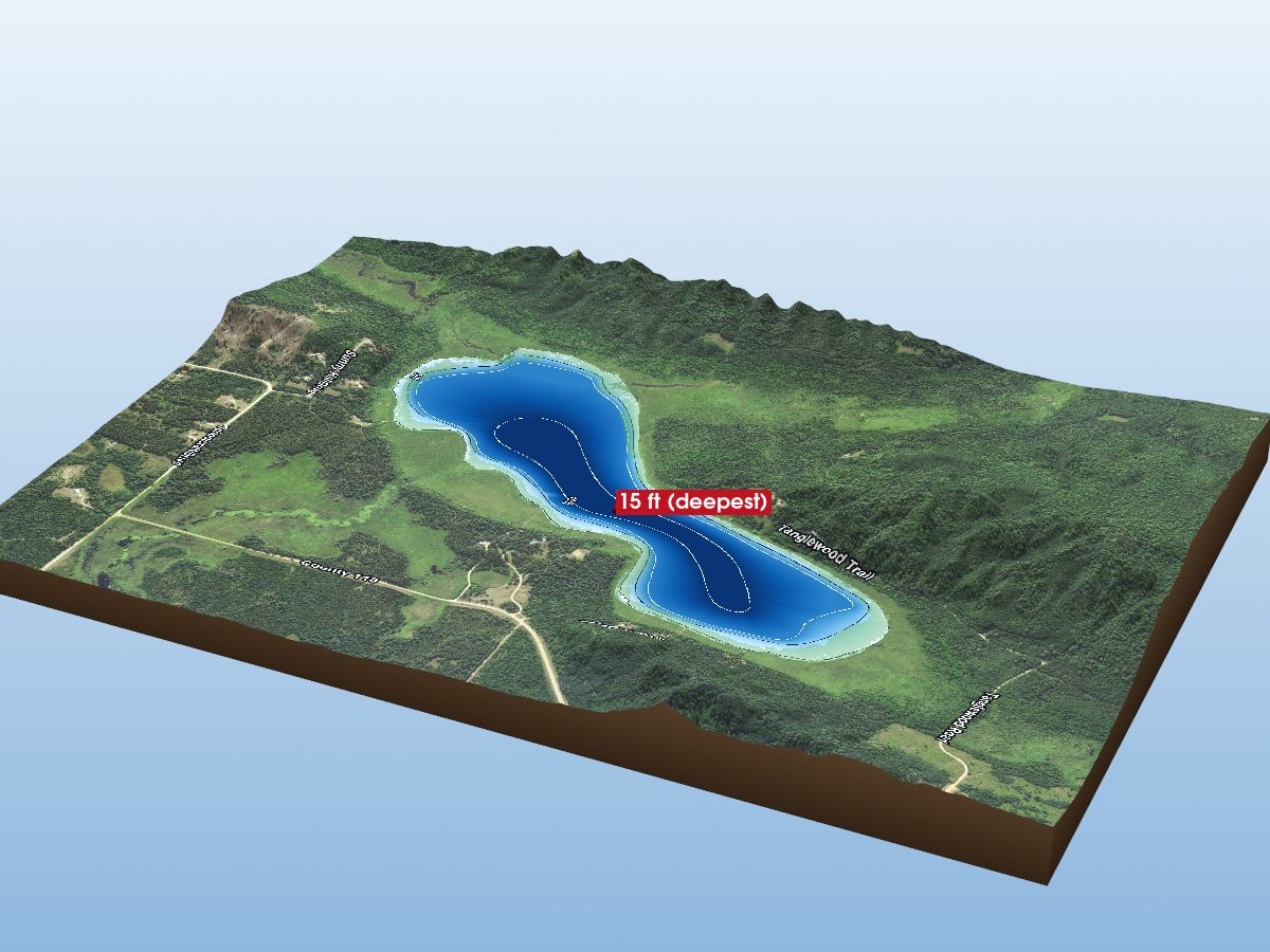 Depth map of Frontenac Lake