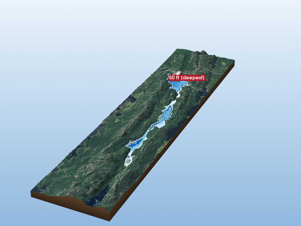 Depth map of Frood Lake