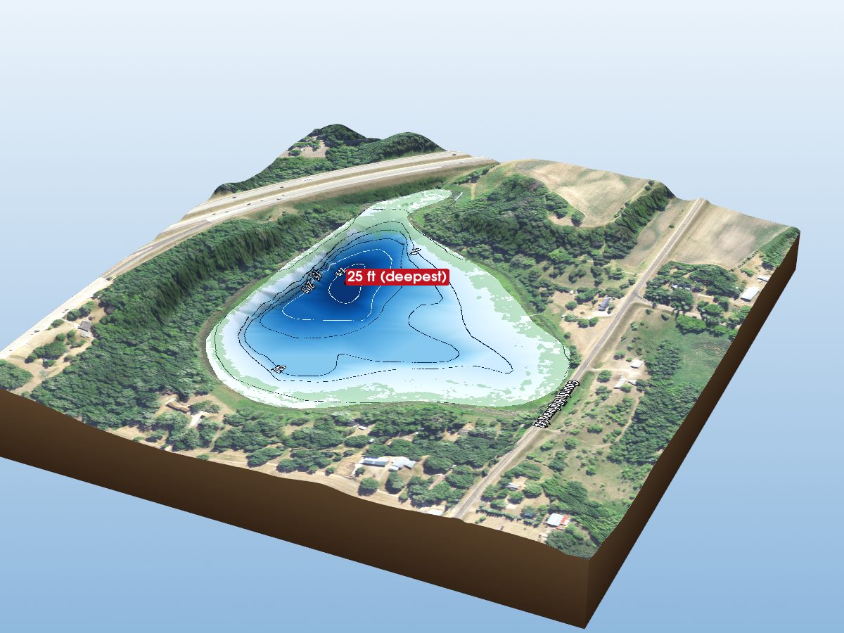 Depth map of Fuller Lake