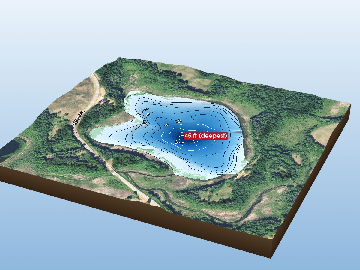Depth map of Fuller Lake