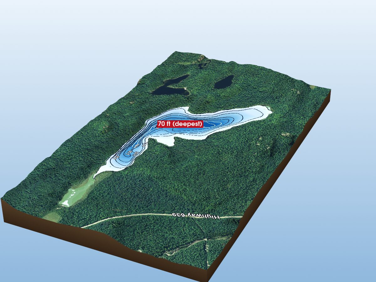 Depth map of Fullerton Lake