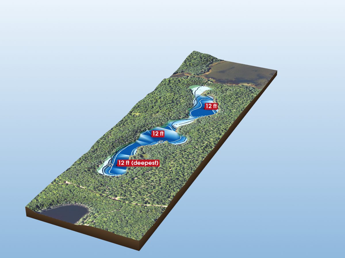 Depth map of Fur Farm Lake