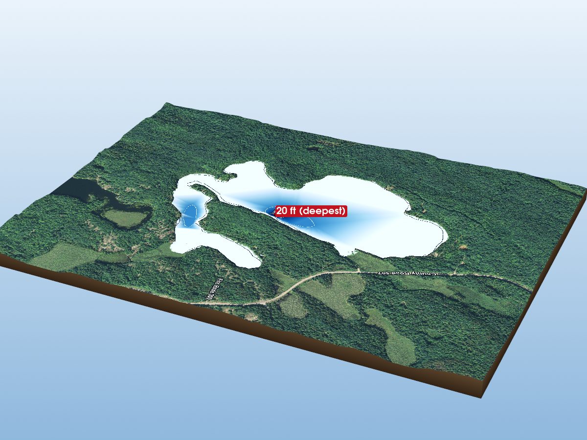 Depth map of Galloway Lake