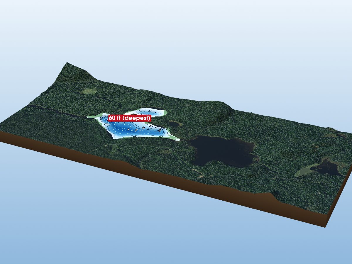 Depth map of Gamble Lake