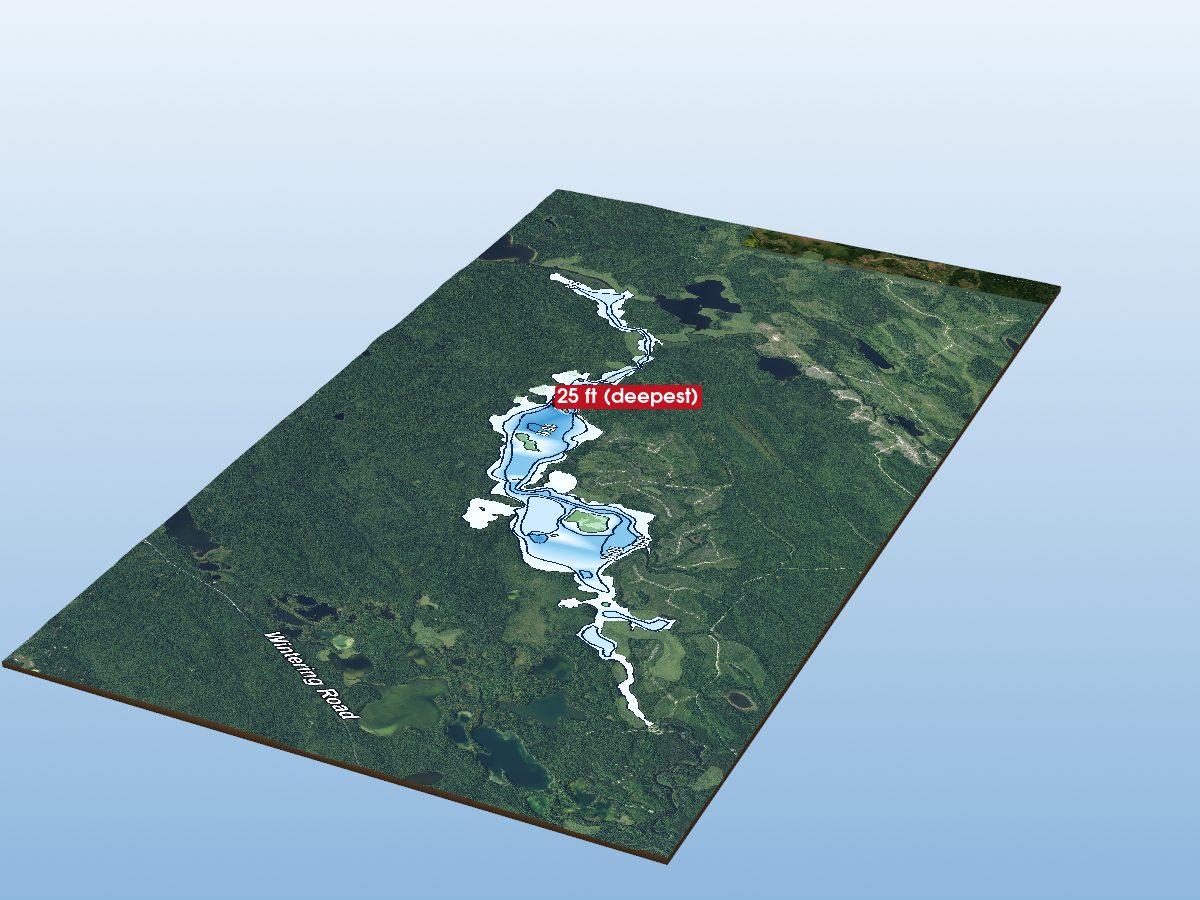 Depth map of Gamsby Lake
