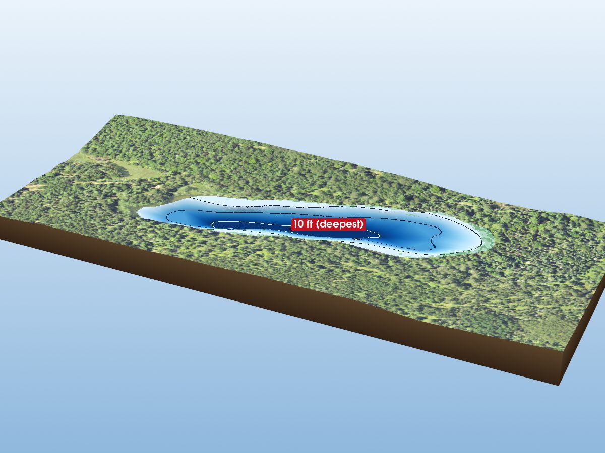 Depth map of Ganamush Lake