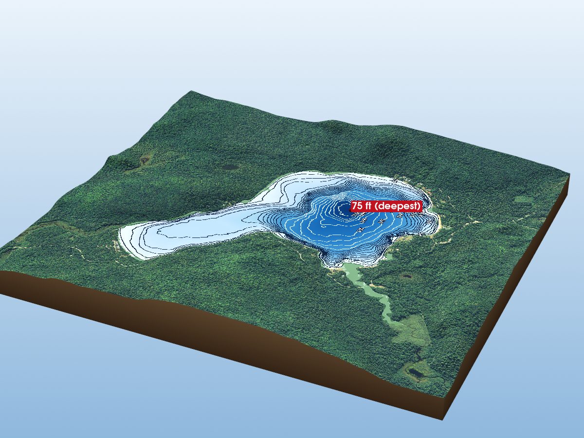Depth map of Garden Lake