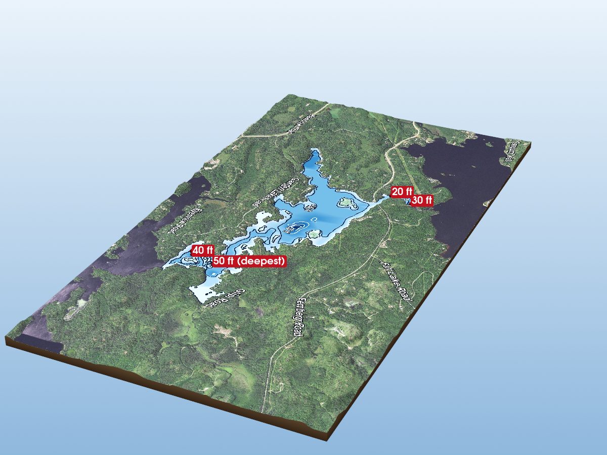 Depth map of Garden Lake