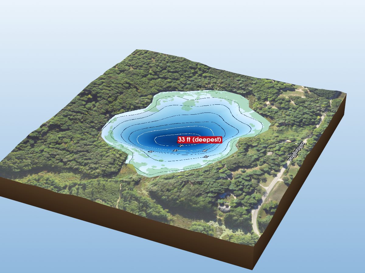 Depth map of Garey Lake
