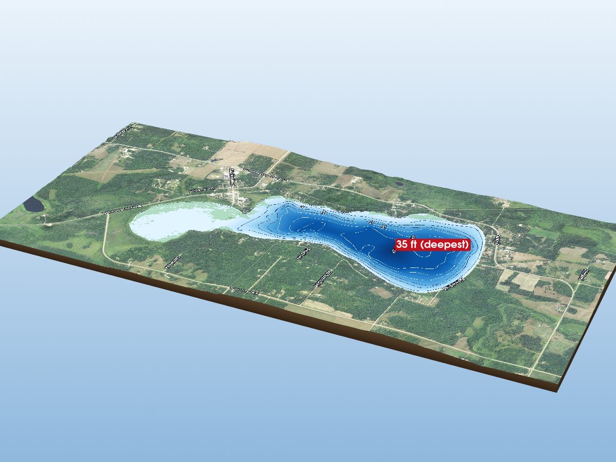 Depth map of Garfield Lake