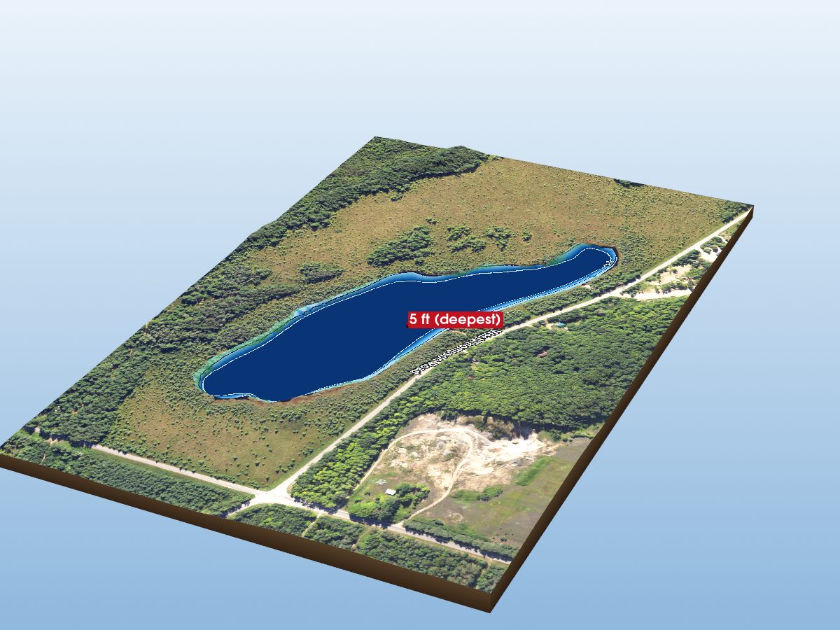 Depth map of Garkinghouse Lake