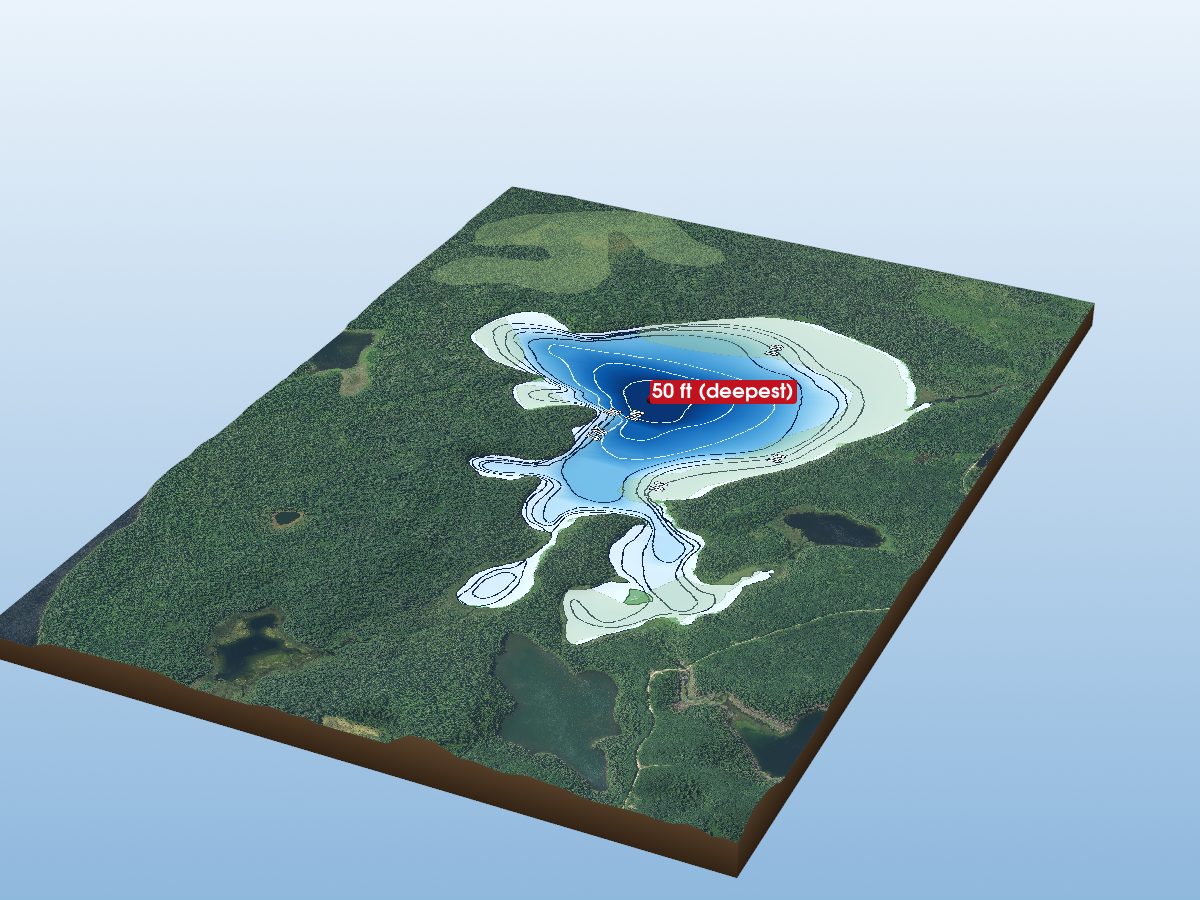 Depth map of Garnet Lake
