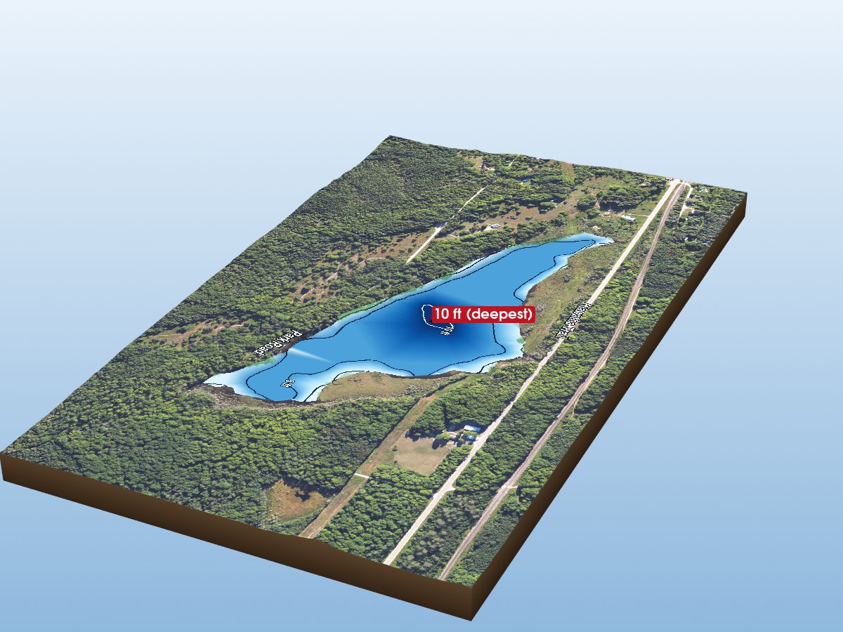 Depth map of Garnet Lake