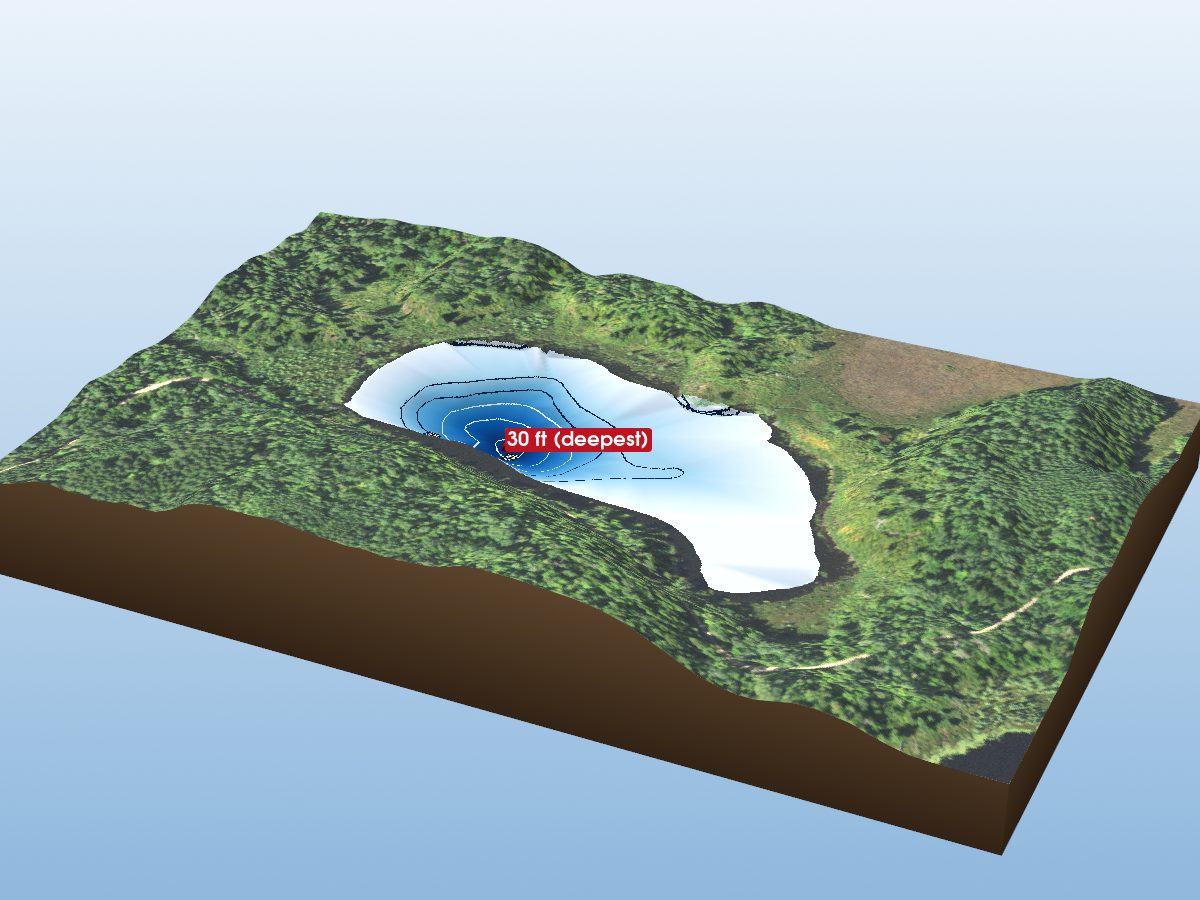 Depth map of Gate Lake