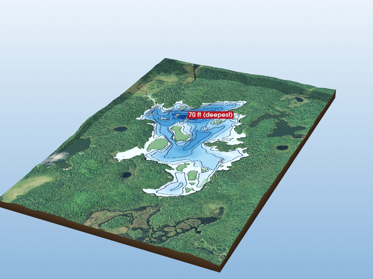 Depth map of Gavor Lake