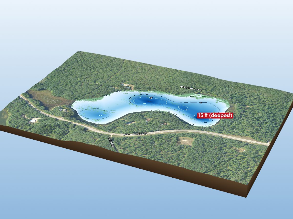 Depth map of Gee Lake