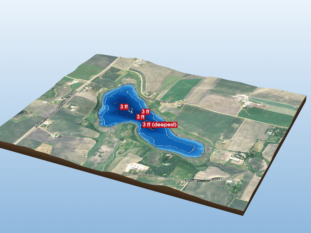 Depth map of Geis Lake