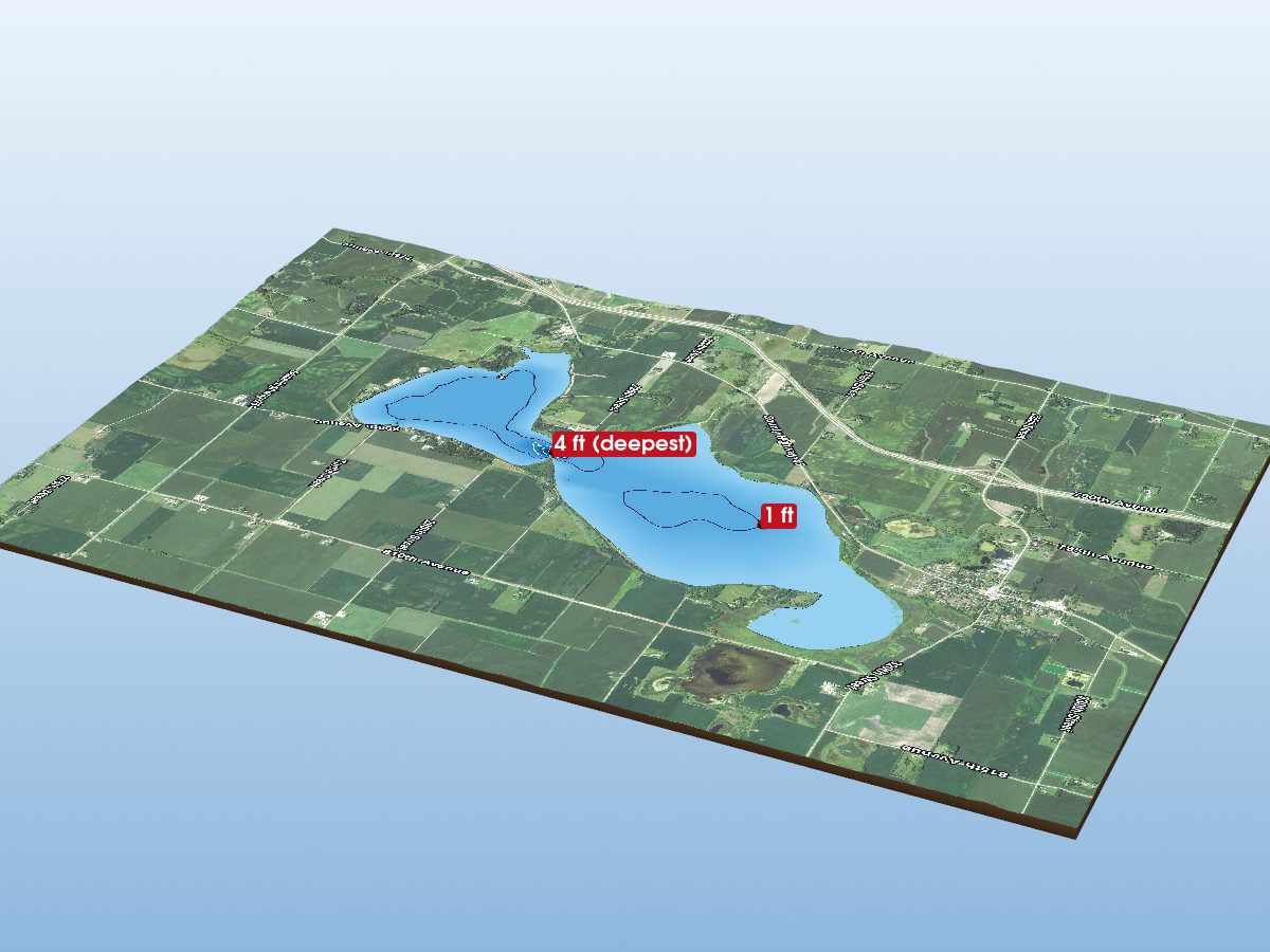 3D depth map of Geneva Lake
