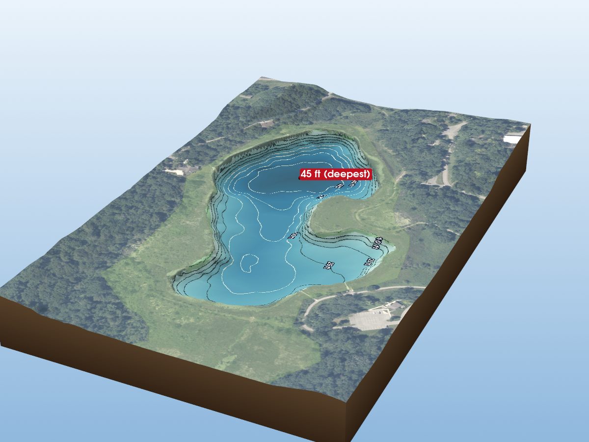 Depth map of Gentian/Failing Lake