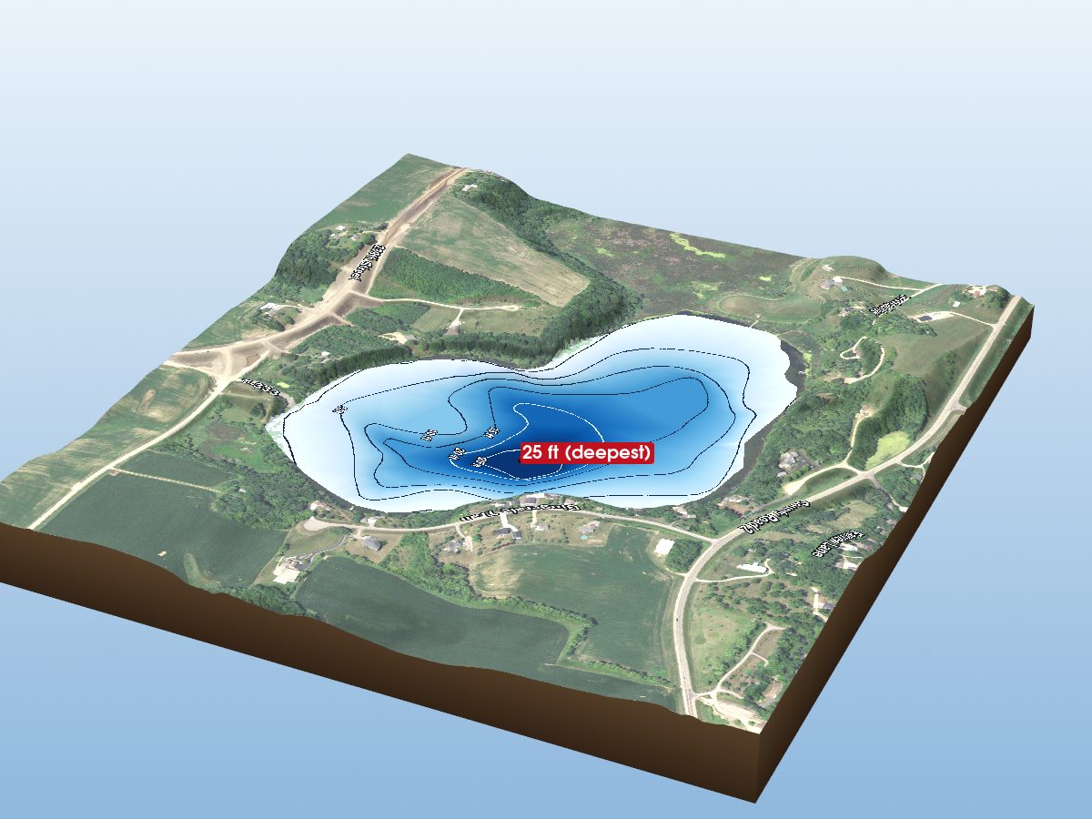 Depth map of George Lake
