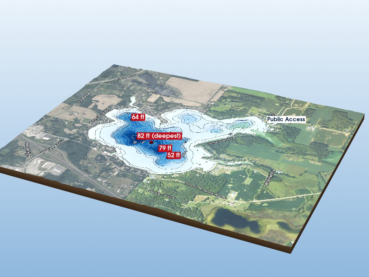 Depth map of George Lake