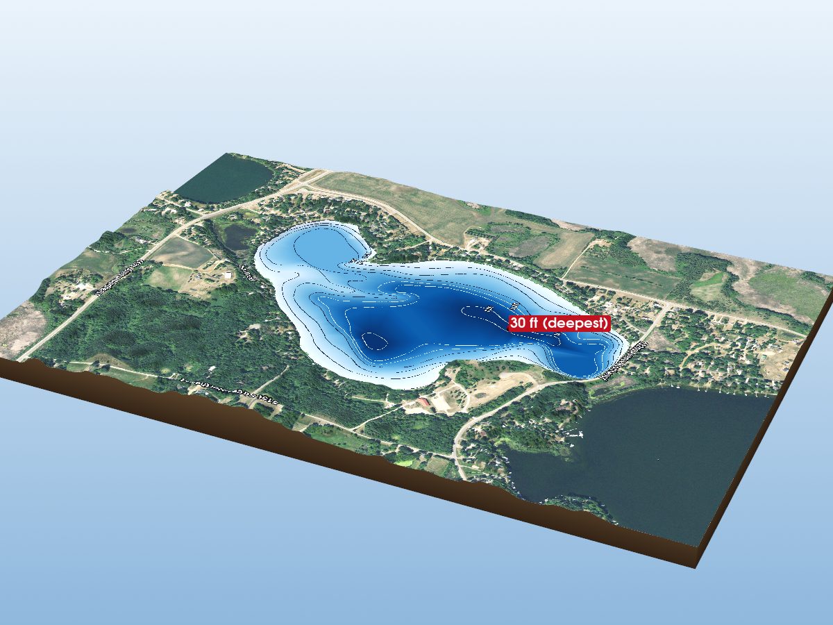 Depth map of George Lake
