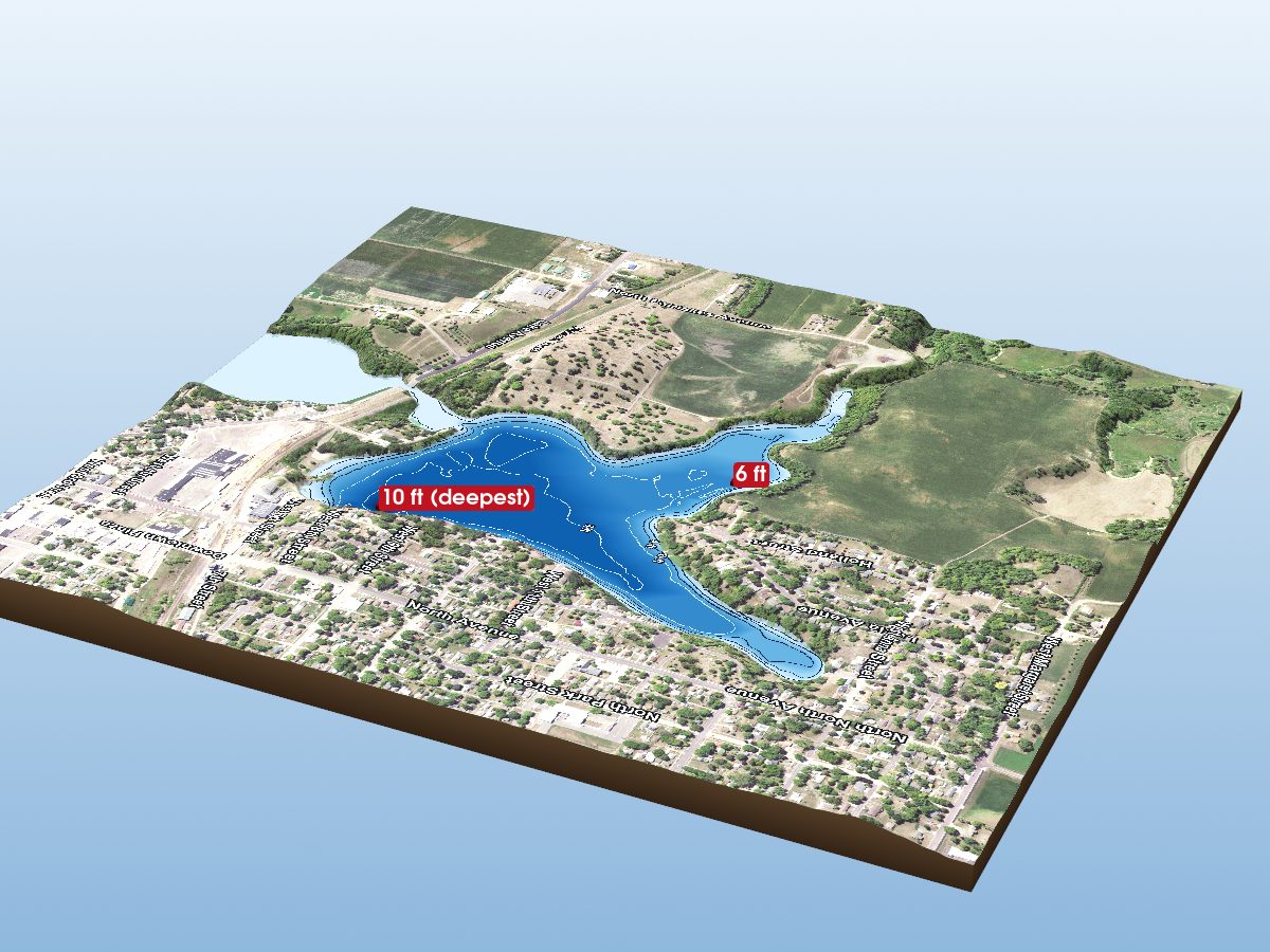 Depth map of George Lake