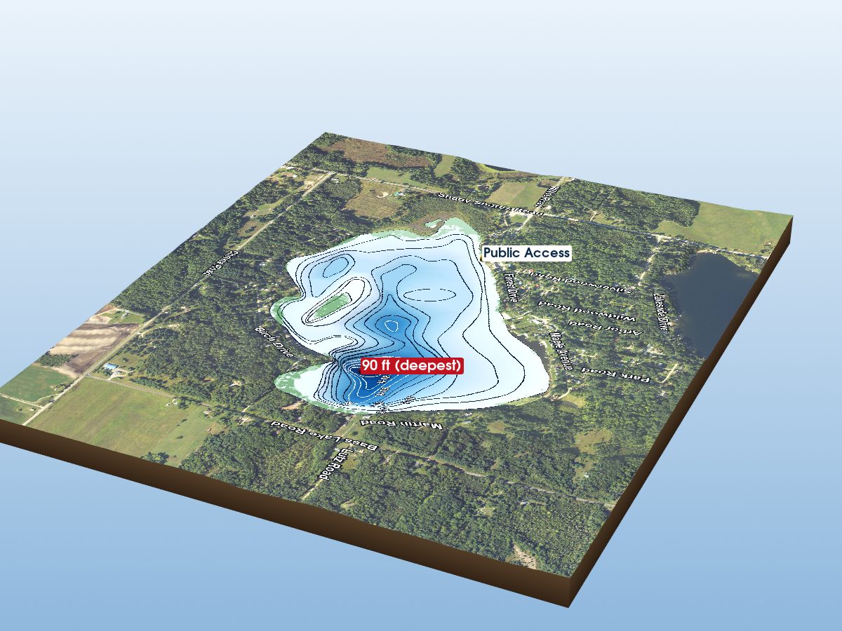 Depth map of George Lake