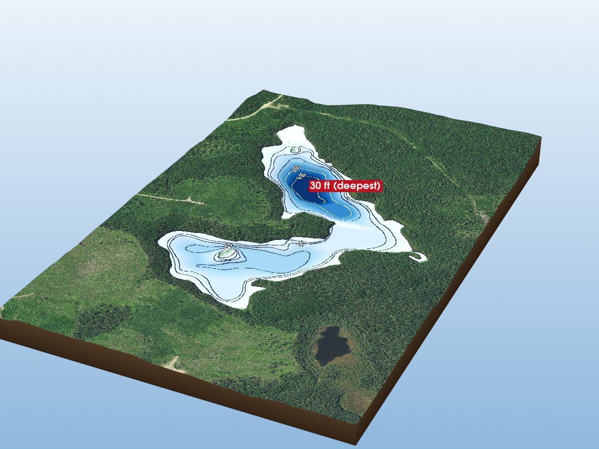 Depth map of George Lake