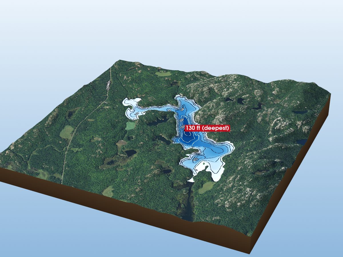 Depth map of George Lake