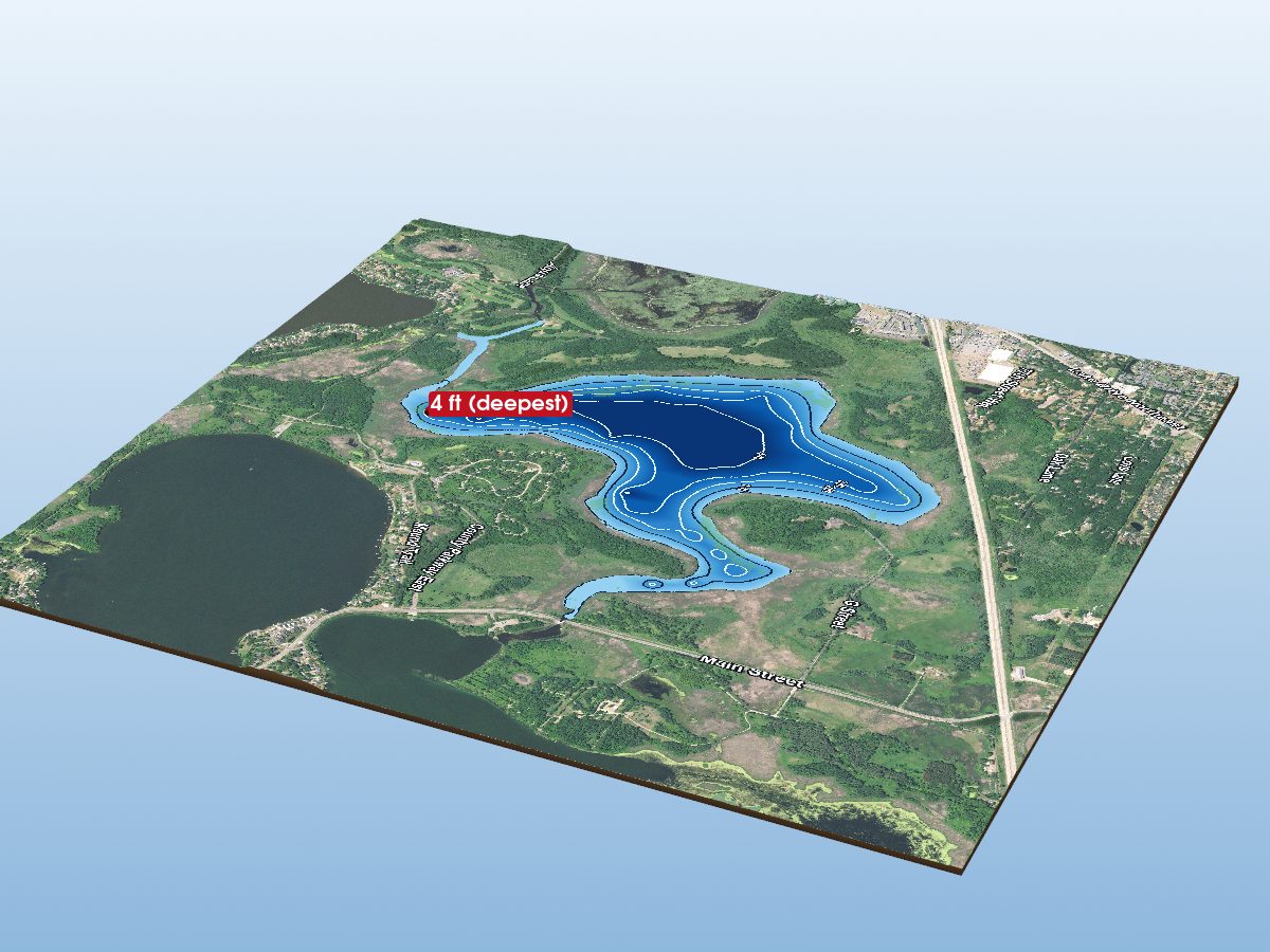 Depth map of George Watch Lake