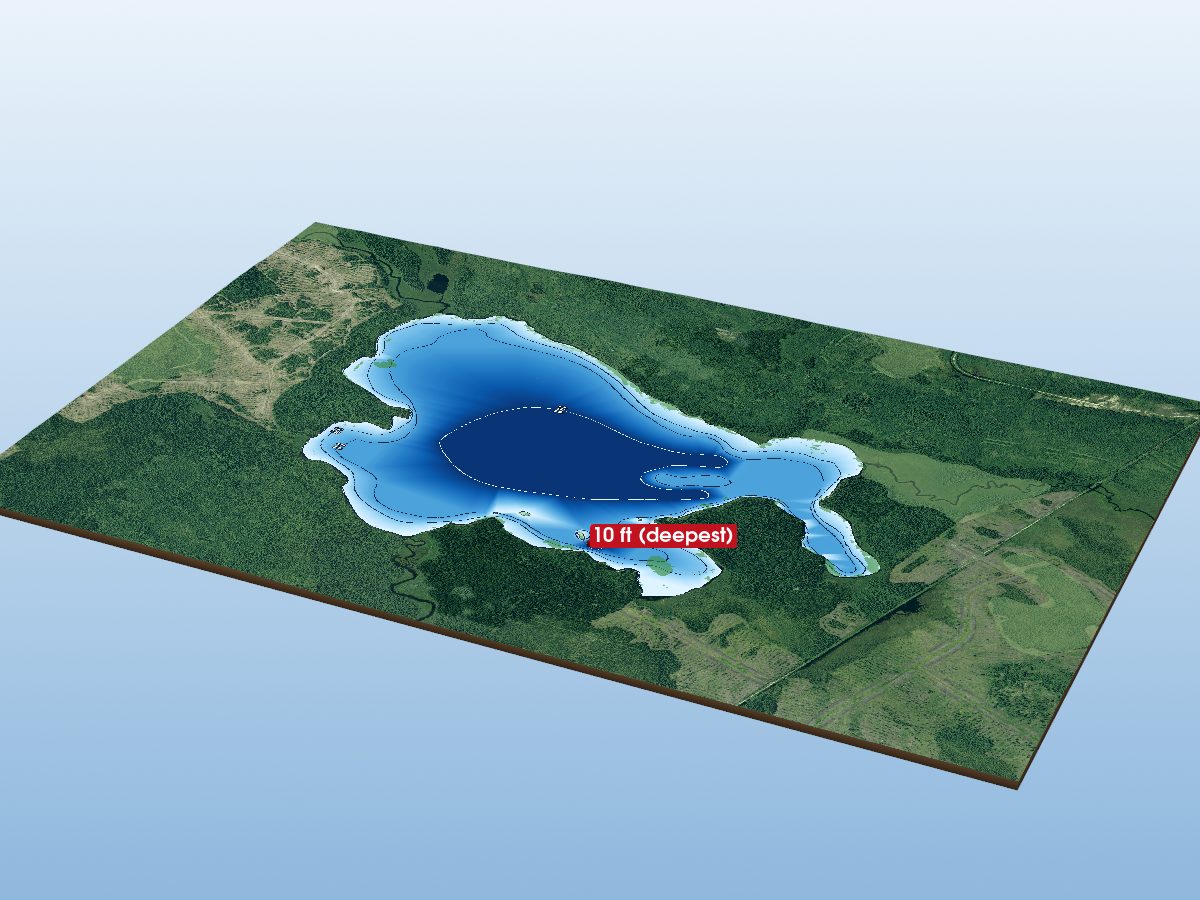 Depth map of Ghost Lake