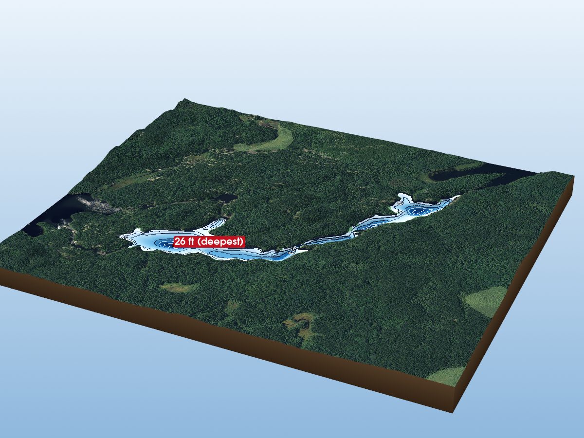 Depth map of Ghoul Lake