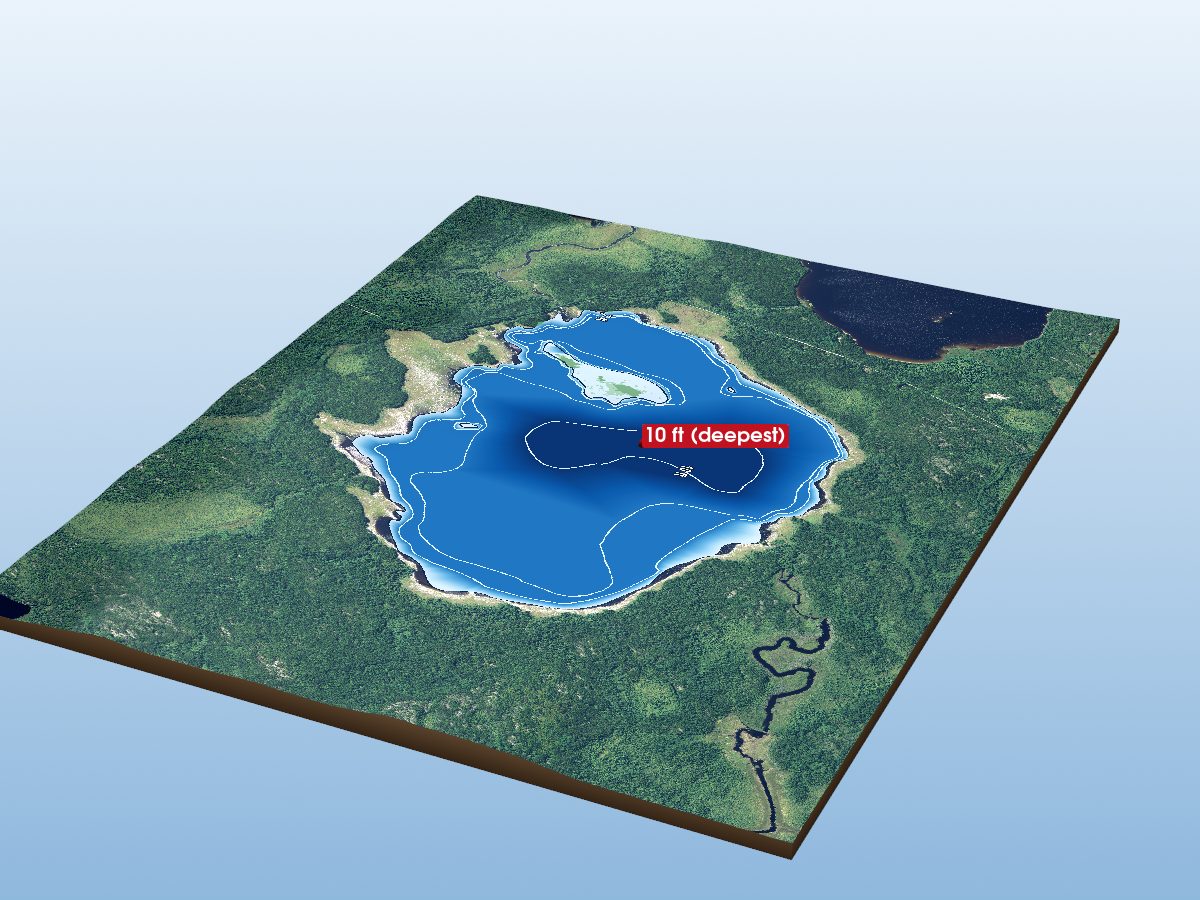 Depth map of Gibraltar Lake