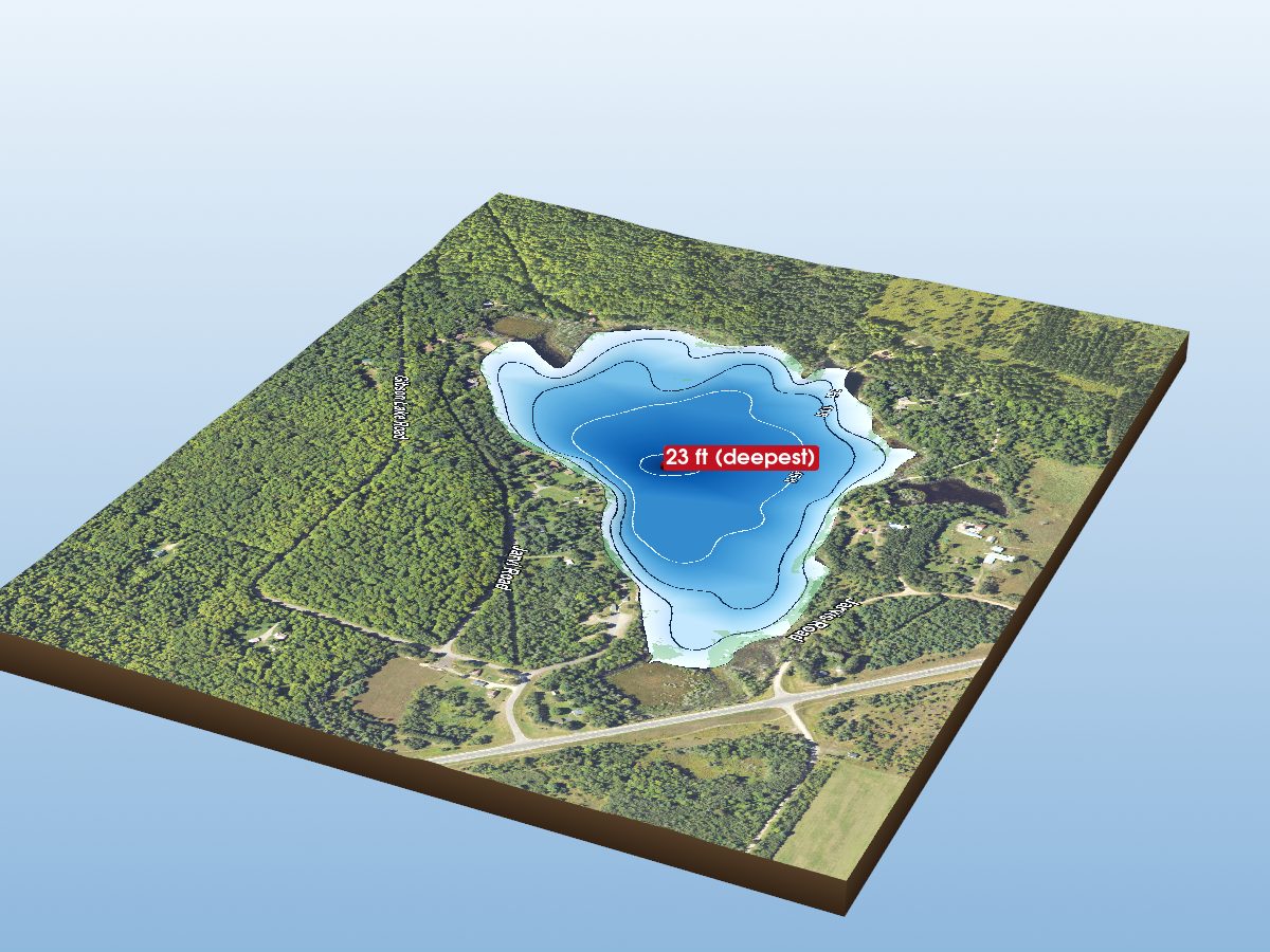 Depth map of Gibson Lake