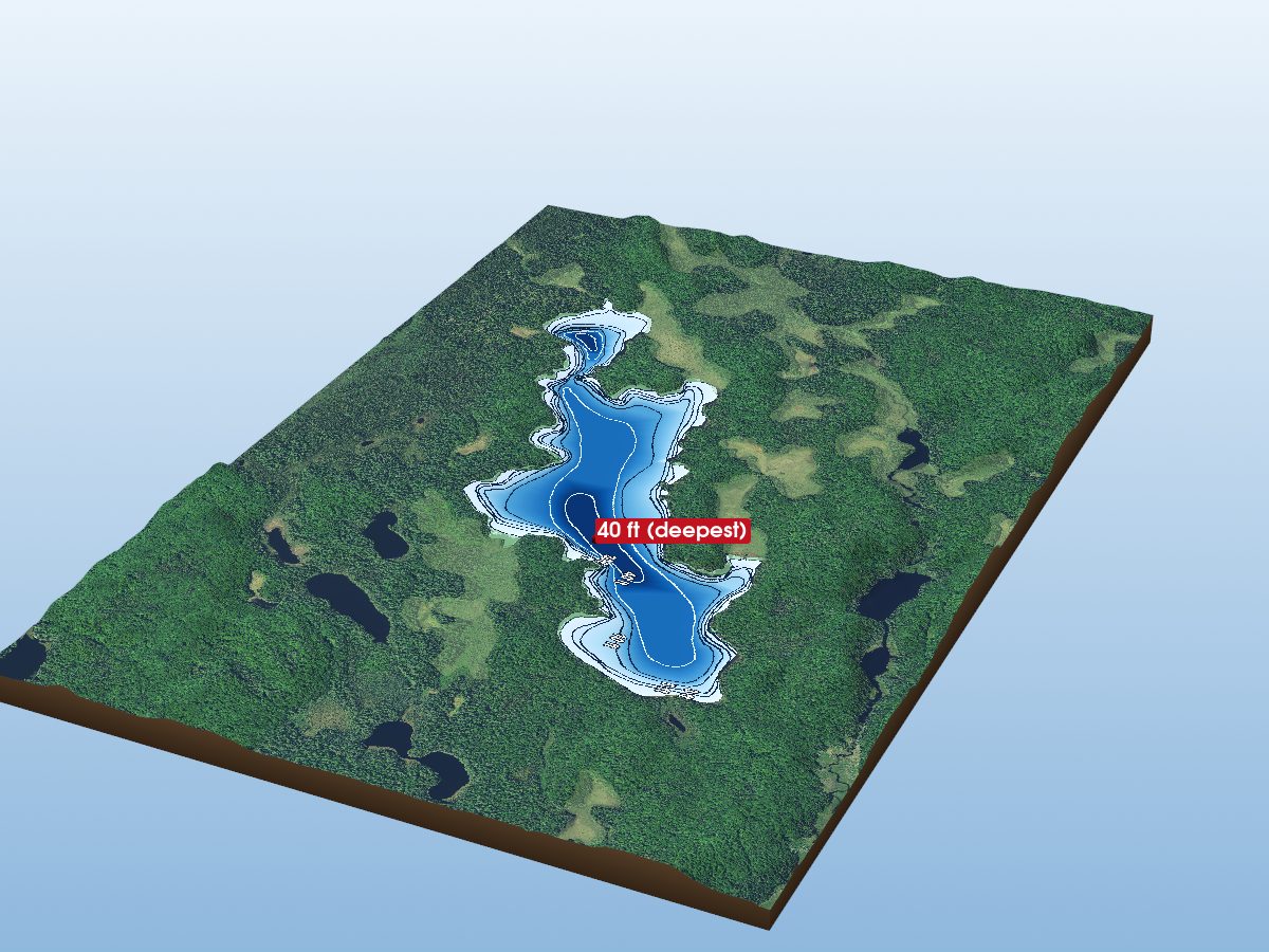 Depth map of Gibson Lake
