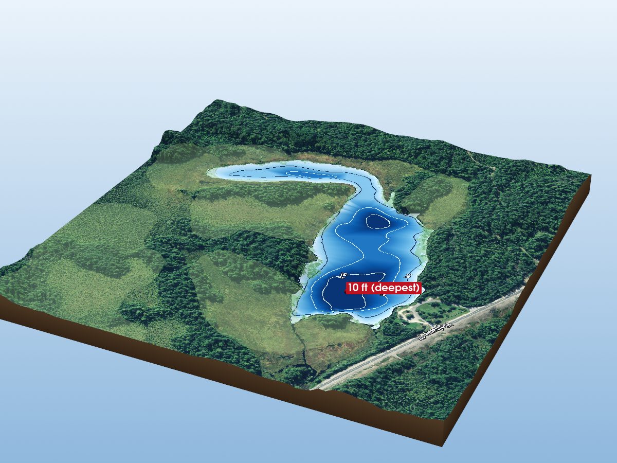 Depth map of Gibson Lake