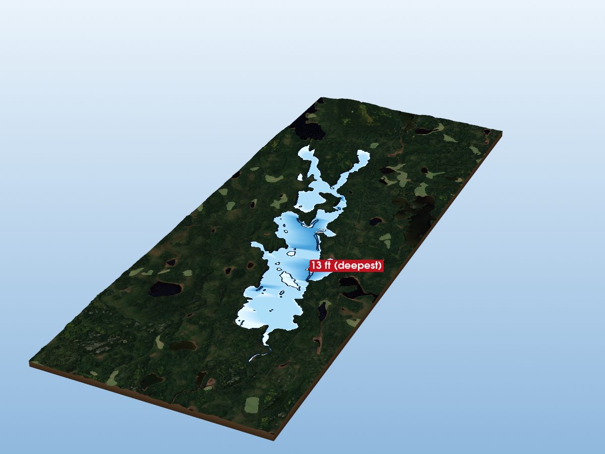 Depth map of Gifford Lake