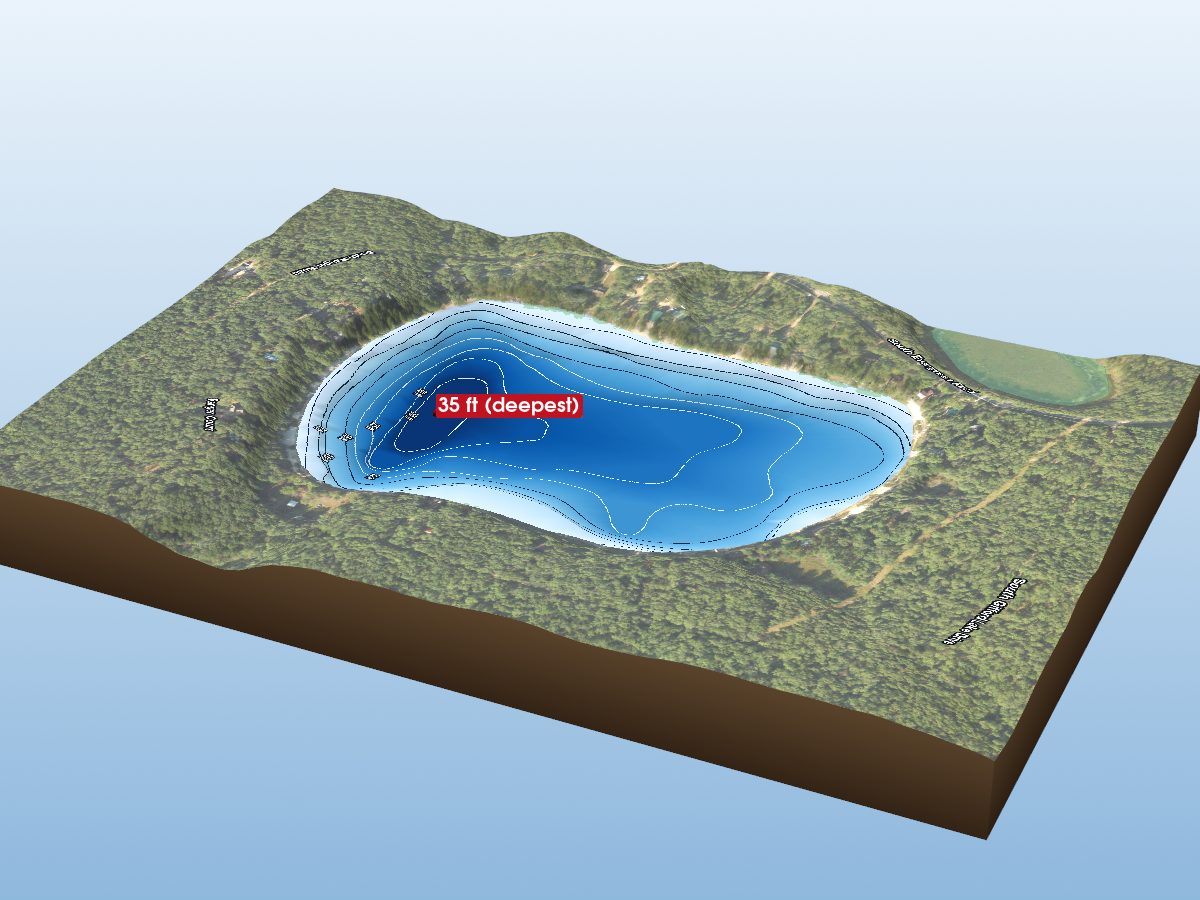 Depth map of Gifford Lake