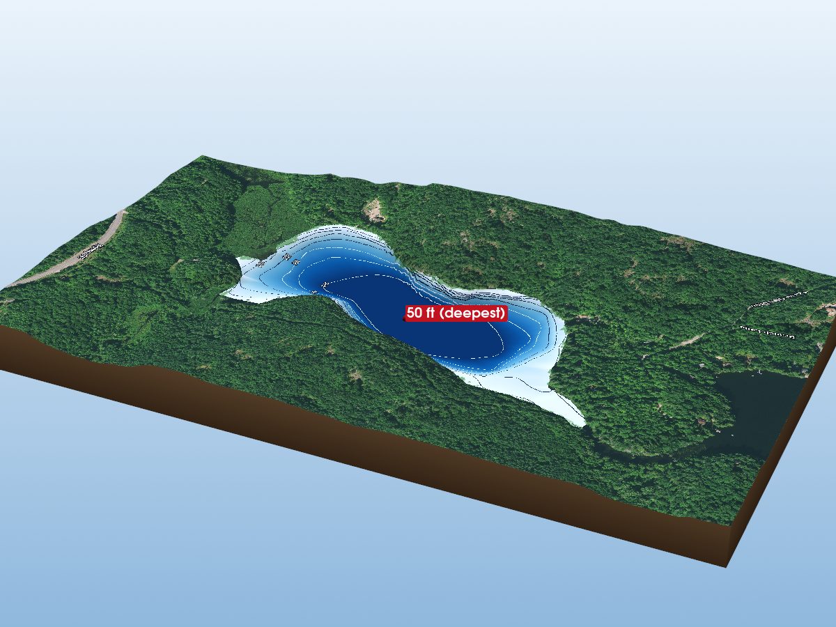 Depth map of Gilbank Lake