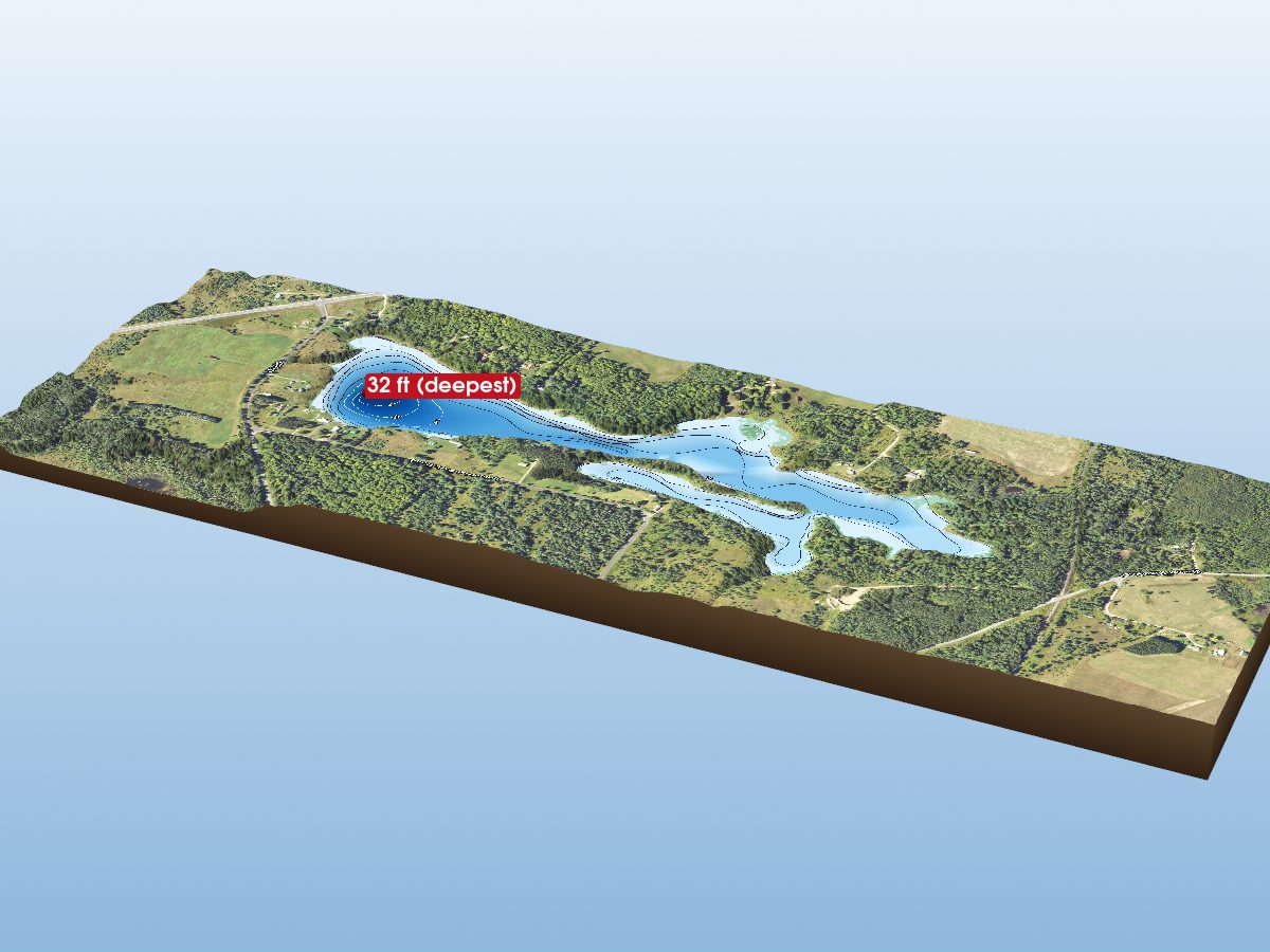 Depth map of Gilbert Lake
