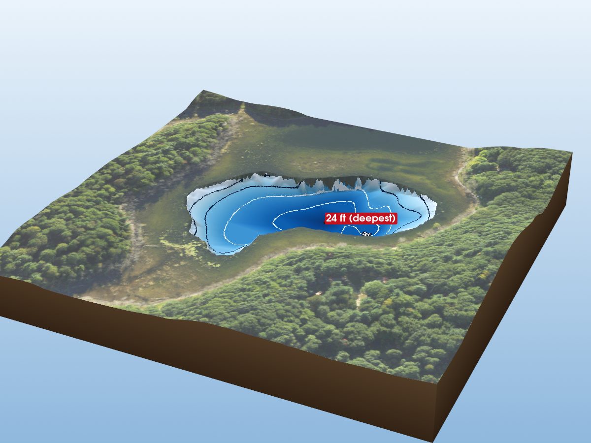 Depth map of Gilbert Lake