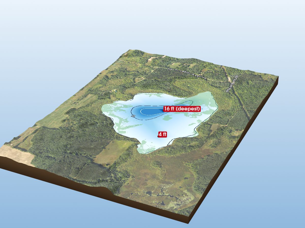 Depth map of Gilbert Lake