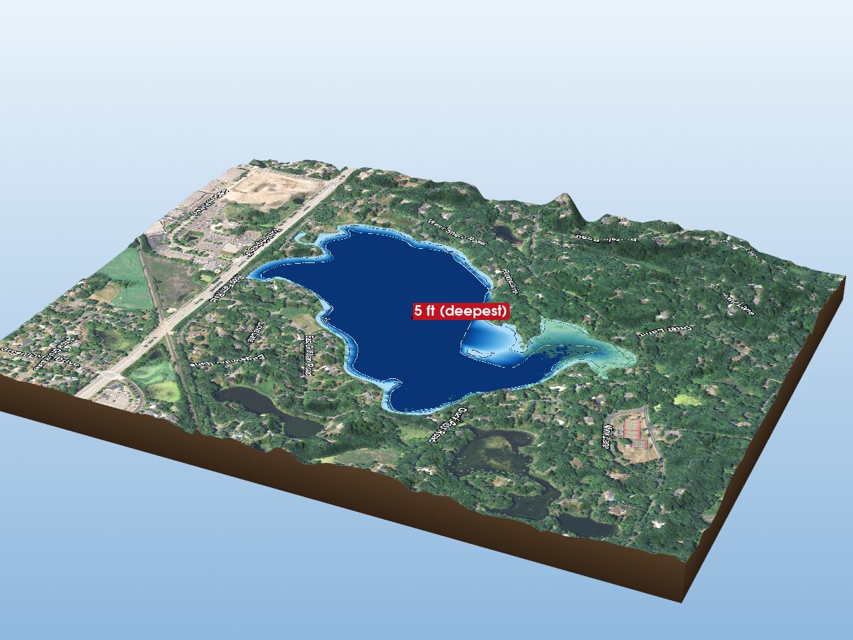 Depth map of Gilfillan Lake