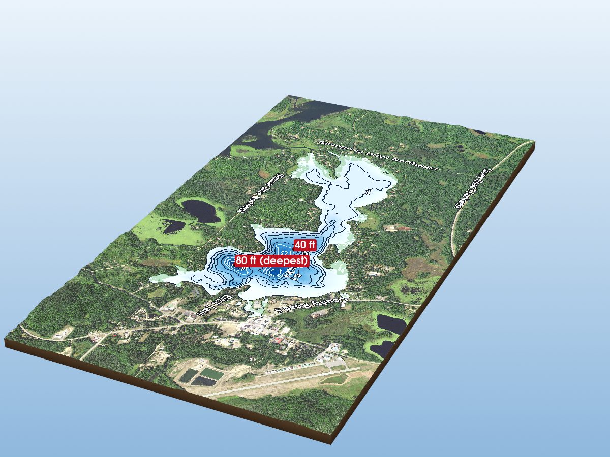 Depth map of Girl Lake